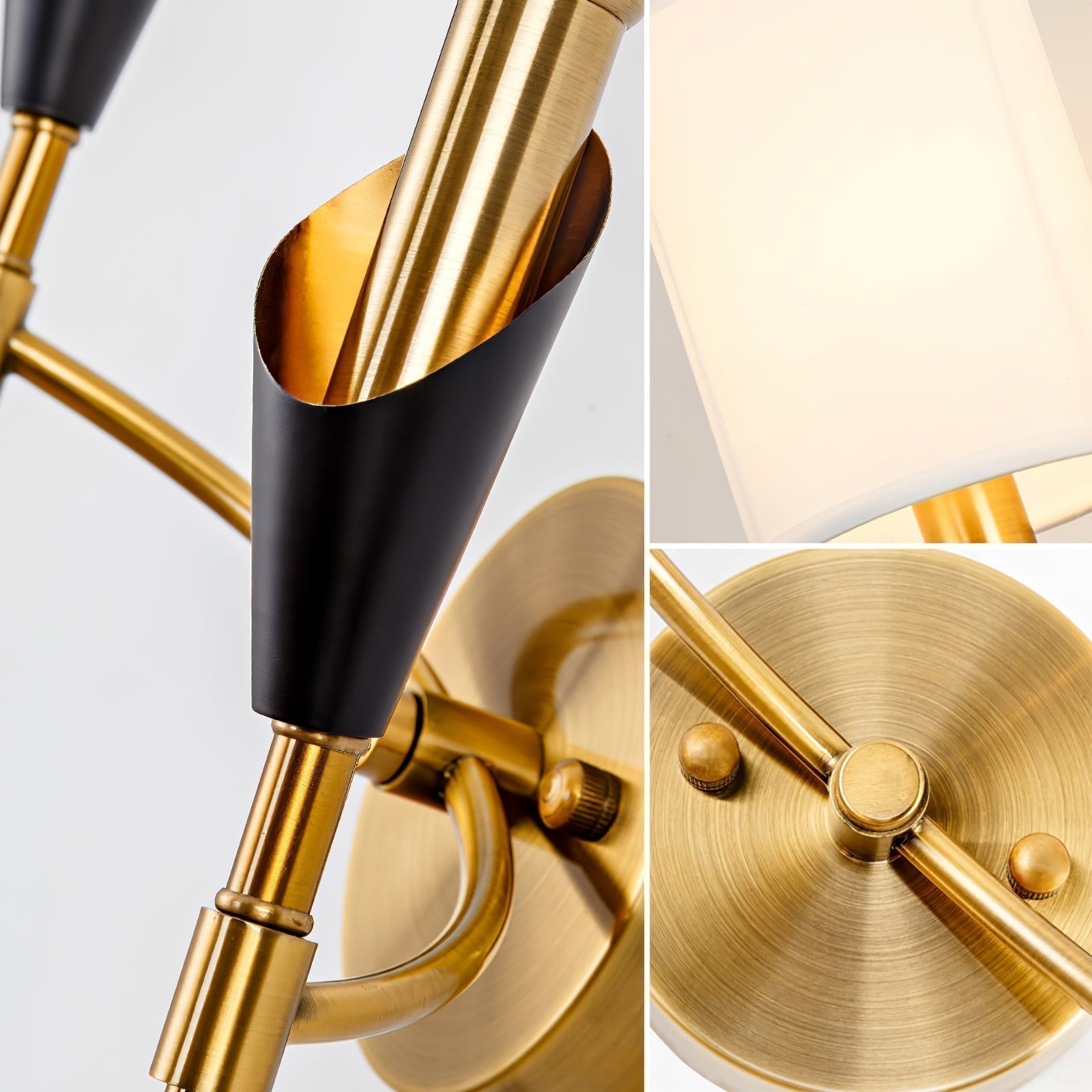 NovaCrest Børstet Nikkel Buet Væglampe Moderne Glød