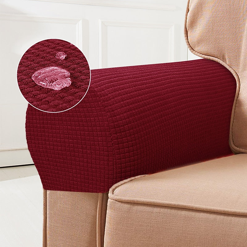 Stretch Armrest Covers – Spandex Covers for Chairs & Armchairs, Set of 2, Bordeaux