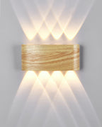 LumaVerde Woodgrain LED Outdoor Sconce Weather-Resistant