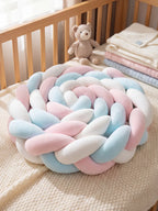 Terracotta Velvet Braided Baby Bed Bumper