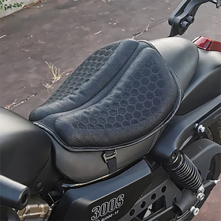 RiderEase Gel Seat Pad For Motorcycles With Shock Absorption And Anti Slip