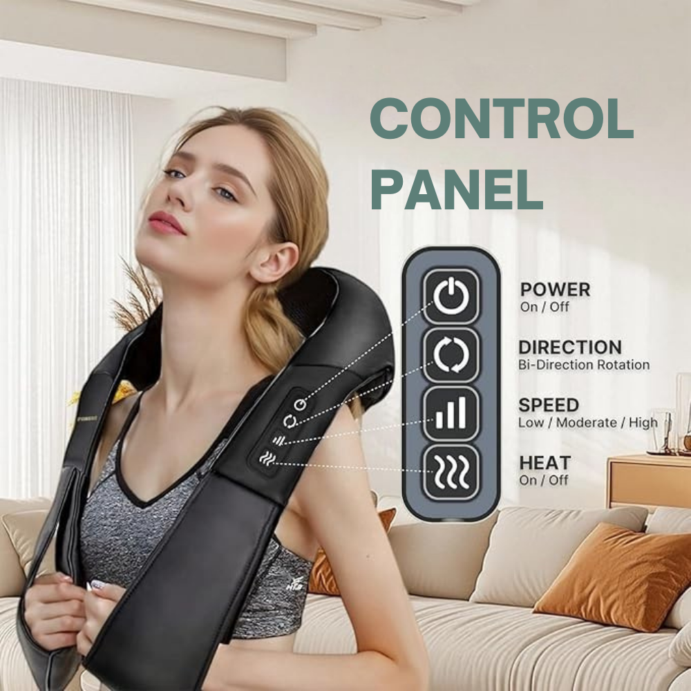 ShiatsuHeat Pro Back And Neck Massager For Tension Relief