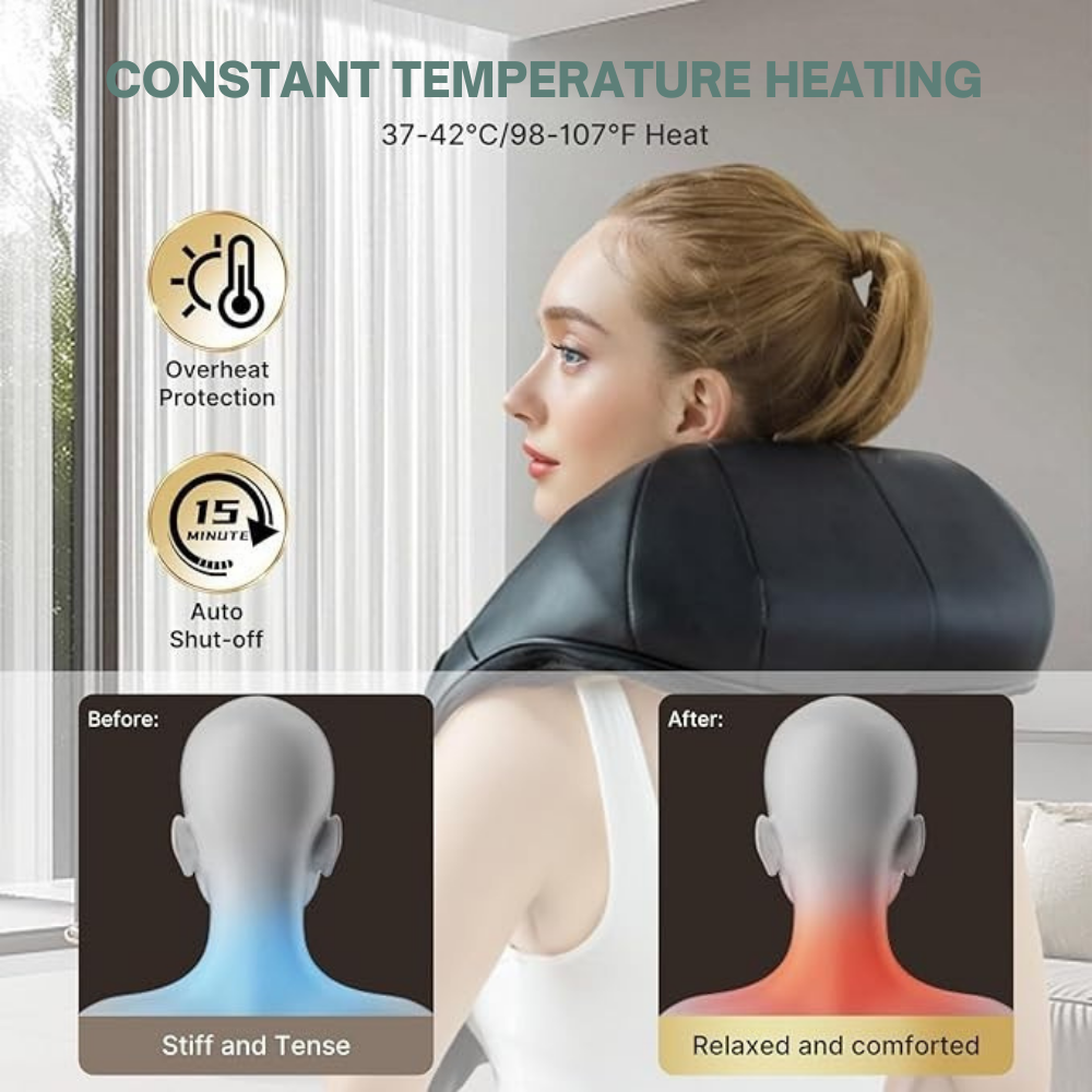 ShiatsuHeat Pro Urut Belakang dan Leher untuk Melegakan Ketegangan