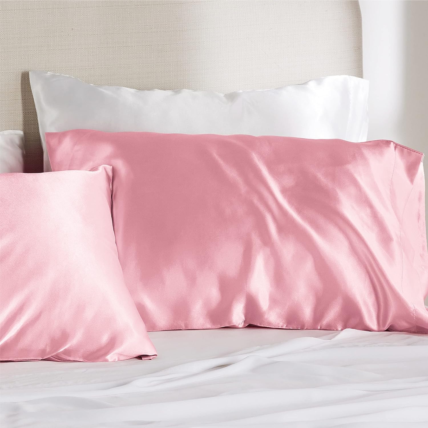 Contour Pillow Compatible Silk Satin Pillowcase For Night Use