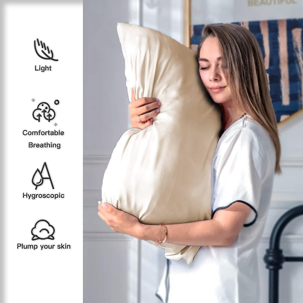 Sarung Bantal Sutera Satin Sesuai untuk Bantal Kontur untuk Penggunaan Malam