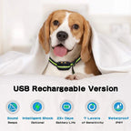 Rechargeable Dog Bark Control Collar With Smart Shock Control