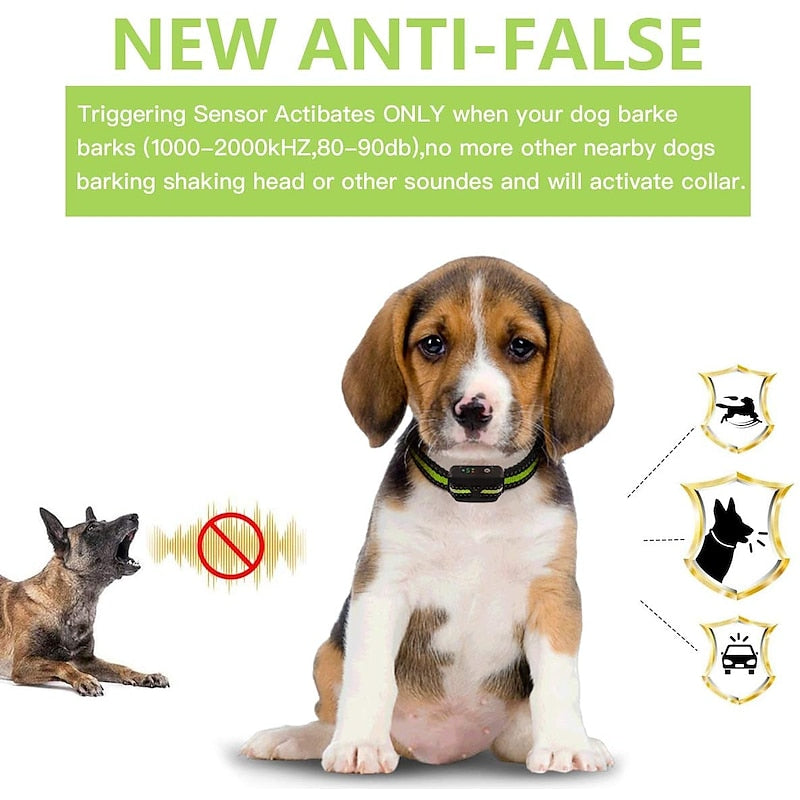 Rechargeable Dog Bark Control Collar With Smart Shock Control