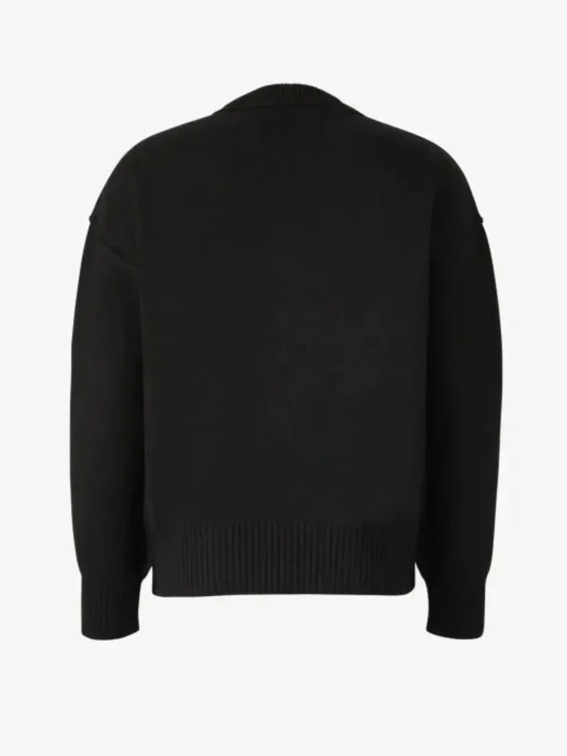 Pulover unisex Amitalie 100% lână cu inimă iconică
