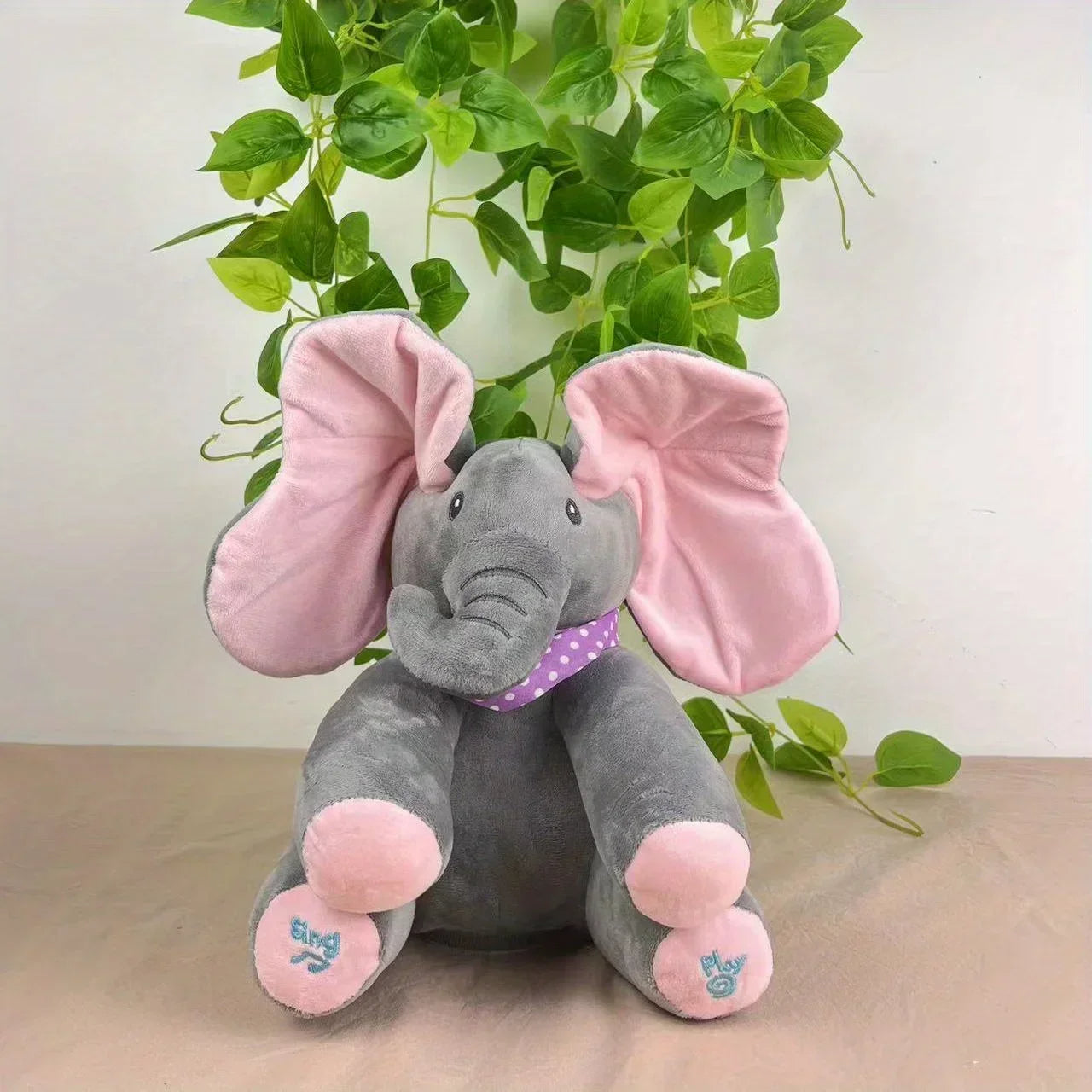 Interactive Plush Elephant for Early Development and Playtime Comfort