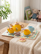 Elegant Baby Wooden Tea Service For Afternoon Tea Time Set