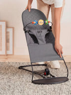Foldable Baby Bouncer with Interactive Toy Arch