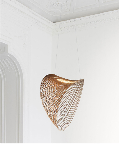 Kerrin | Lampada a sospensione in legno di betulla per ambienti living accoglienti