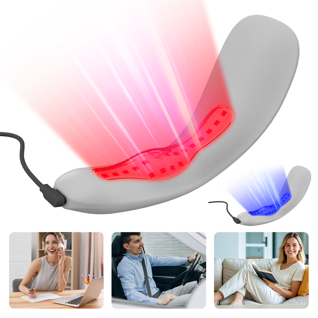Appareil portable de luminothérapie double pour le soulagement des hémorroïdes – Traitement par lumière rouge et bleue