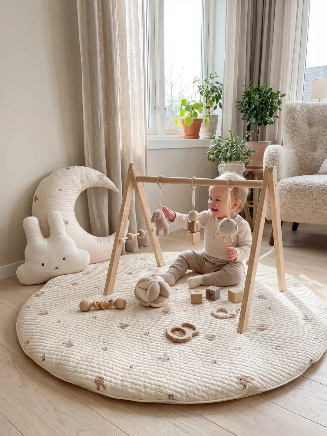 Quilted Cotton Baby Play Mat For Gentle Floor Play Sessions