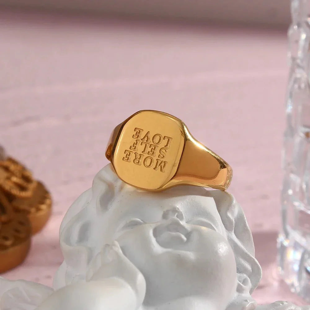 Positive Affirmation Engraved Rings