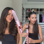 Infrared Ceramic Round Brush With LCD Display for Shine and Volume Curl