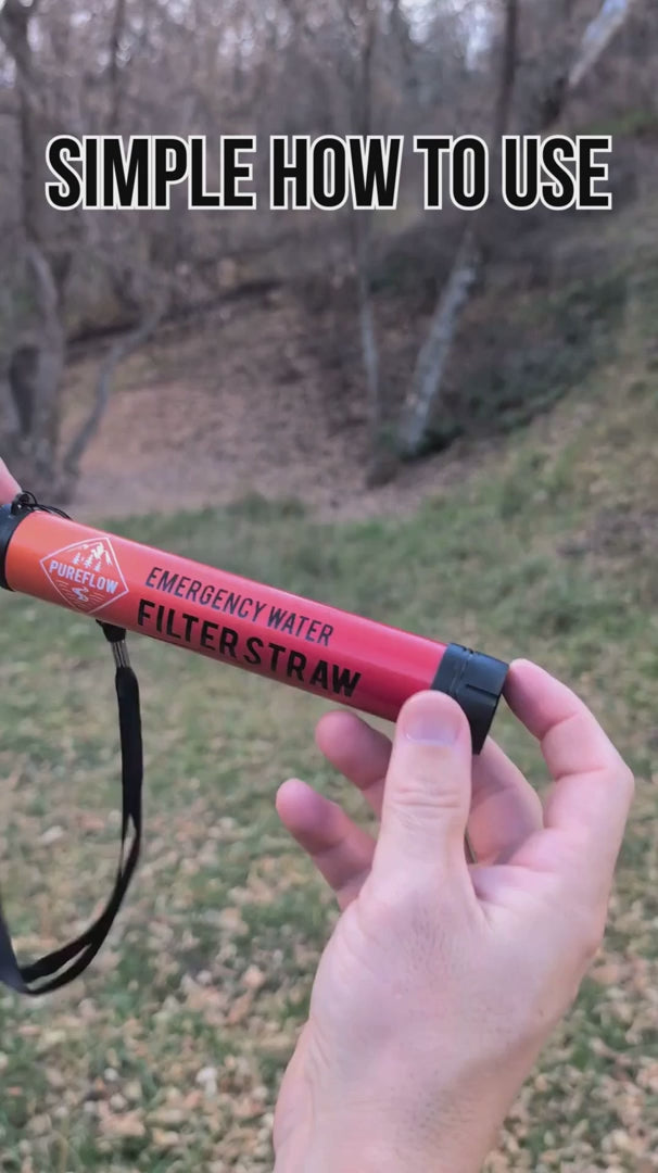 Filtro de agua de emergencia de 4 etapas en forma de sorbete