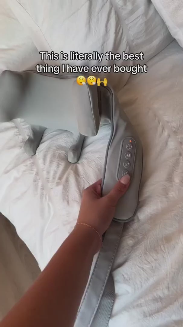 Pulsewell Håndfri Shiatsu Nakkemassageapparat med Varme (Ledningsfri)