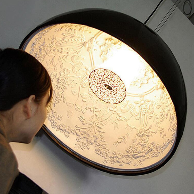 Lámpara de araña de cristal de resina Solara Bloom de montaje semi empotrado