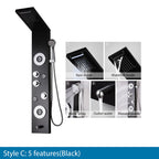 Sistem Panel Pancuran Dinding Terpasang AureaLux Keluli Tahan Karat