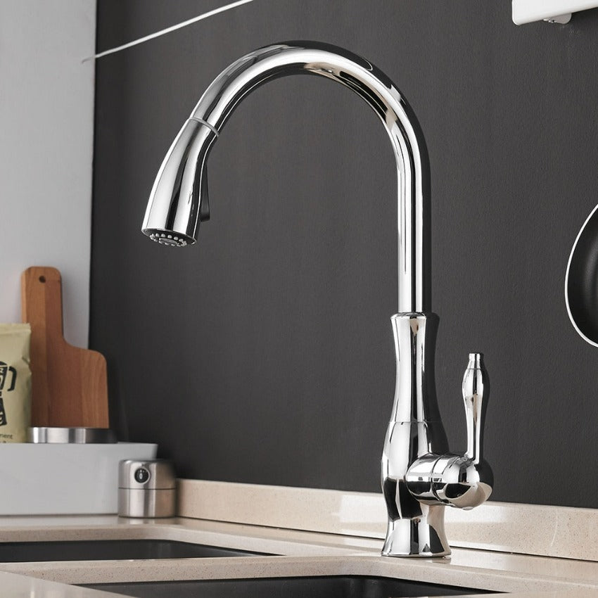Rubinetto da cucina estensibile Anton con ugello flessibile