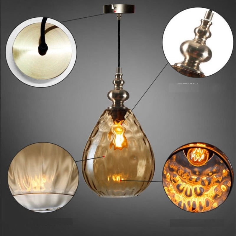Arlena Drop Glass Pendant Lamp in Modern Nordic Style | Petprovac