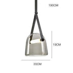 Industriell taklampa med läderkabel | Petprovac