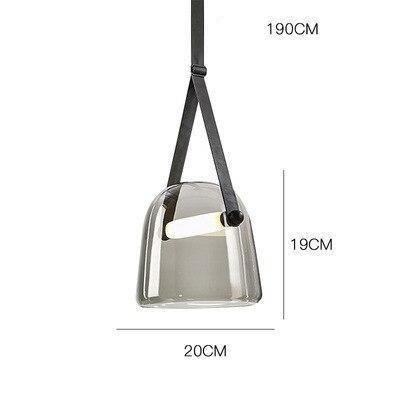 Industrial Pendant Light with Leather Cord | Petprovac