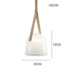 Industriell taklampa med läderkabel | Petprovac