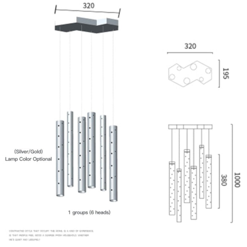 Radiant Elongated Cylindrical Chandelier | Petprovac