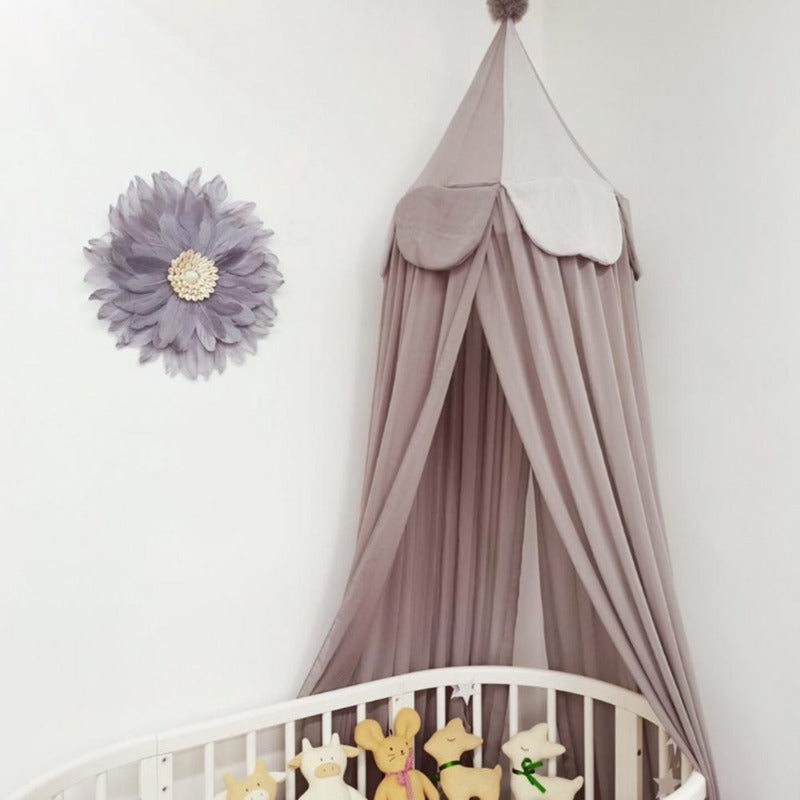 CirroNest Circus Chiffon-Baldachin und Bettwäsche-Set für das Kinderzimmer mit verspielten Motiven