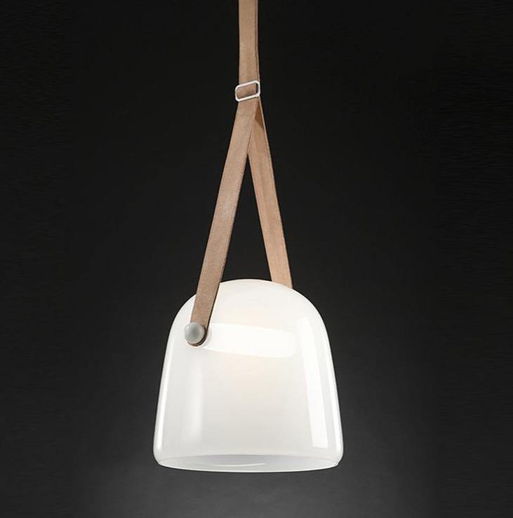Industrial Pendant Light with Leather Cord | Petprovac