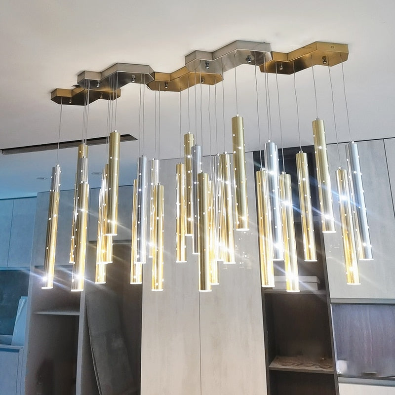 Radiant Elongated Cylindrical Chandelier | Petprovac