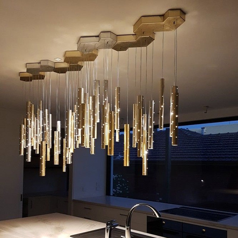 Radiant Elongated Cylindrical Chandelier | Petprovac
