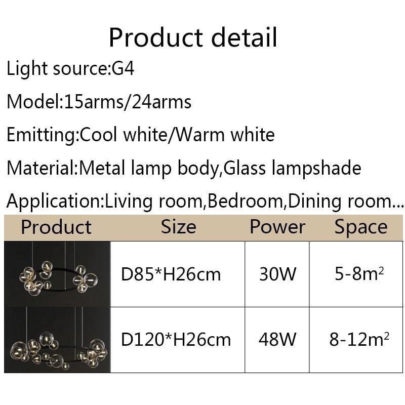 NoirLuxe | Glorious Chandelier With Black Glass Bulbs | Petprovac