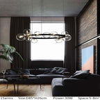 NoirLuxe | Candelabru Glorios cu Becuri din Sticlă Neagră | Petprovac