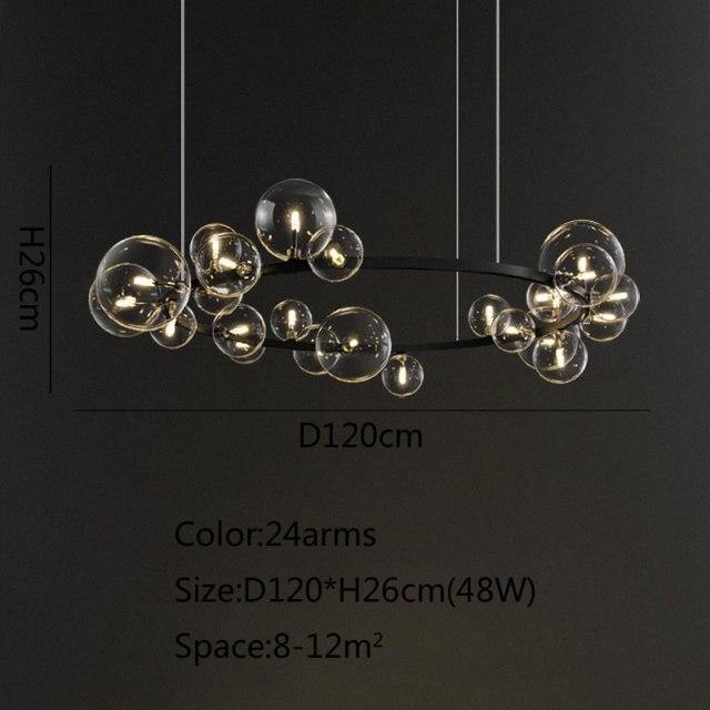 NoirLuxe | Glorious Chandelier With Black Glass Bulbs | Petprovac