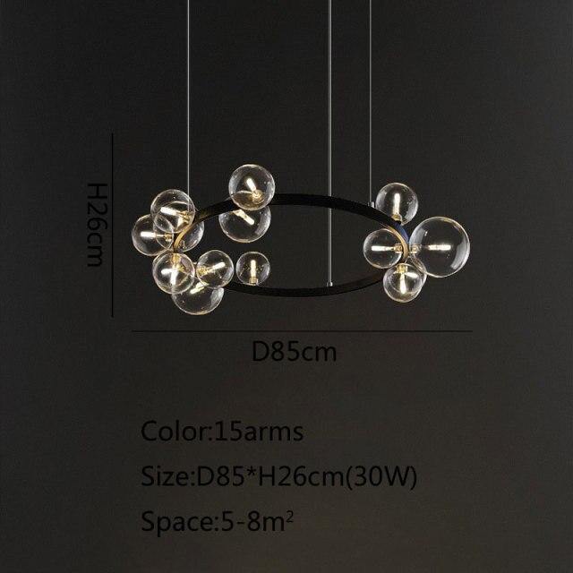 NoirLuxe | Glorious Chandelier With Black Glass Bulbs | Petprovac