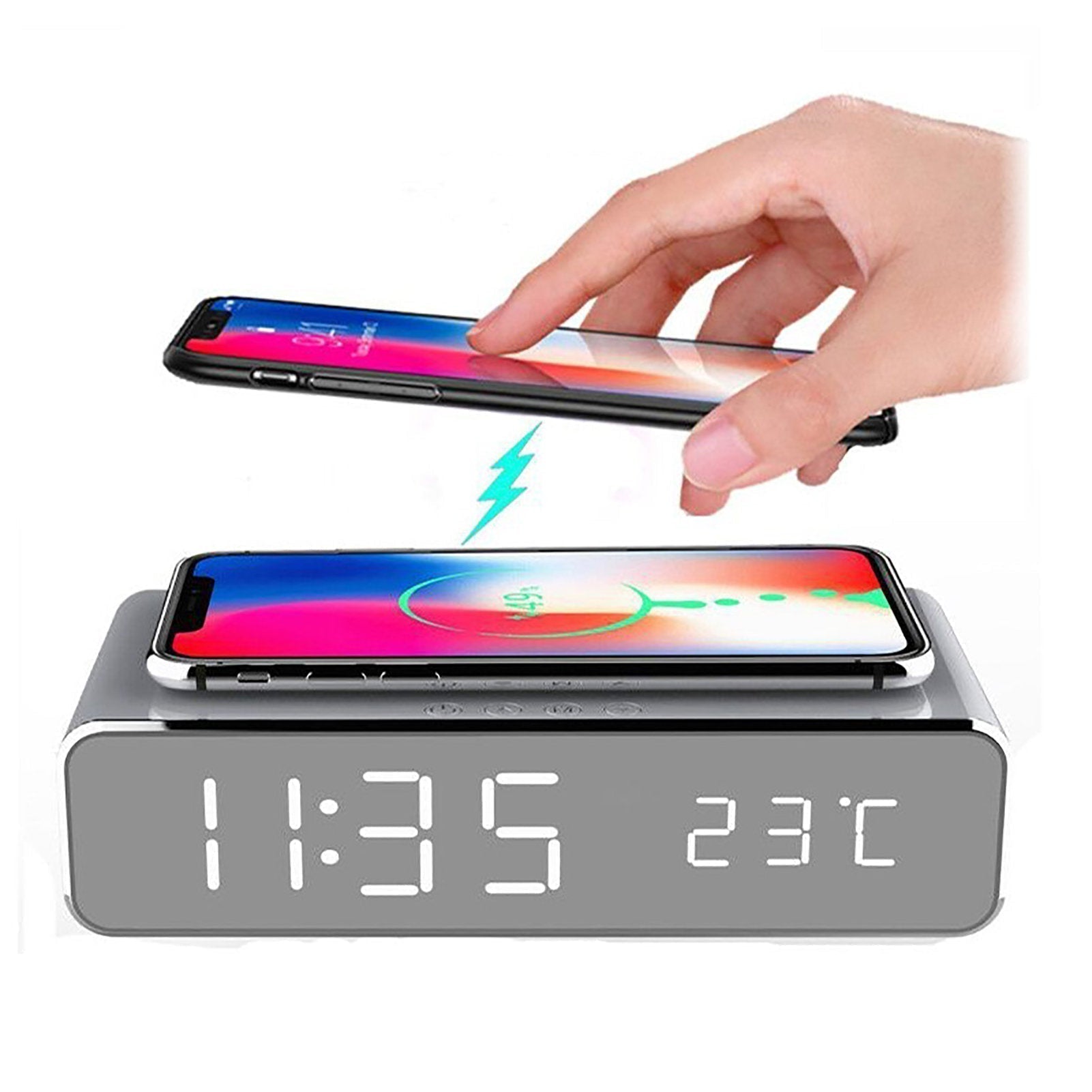AstraLume ClockCharge Çift Fonksiyonlu Alarm Saati ve Kablosuz Şarj Cihazı