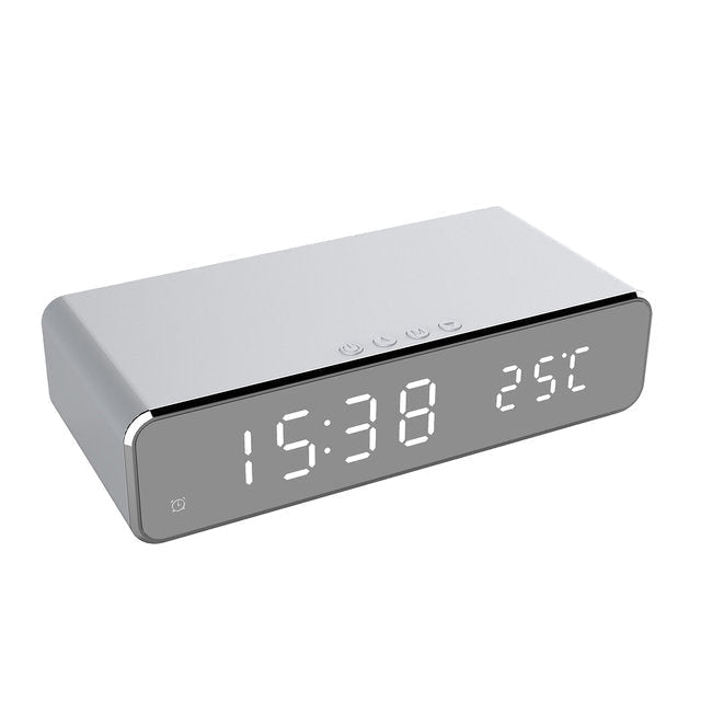 AstraLume ClockCharge Çift Fonksiyonlu Alarm Saati ve Kablosuz Şarj Cihazı