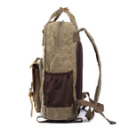 NovaVoyage Camera Backpack With Waxed Canvas For Travel And Photo Gear