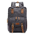 NovaVoyage Camera Backpack With Waxed Canvas For Travel And Photo Gear