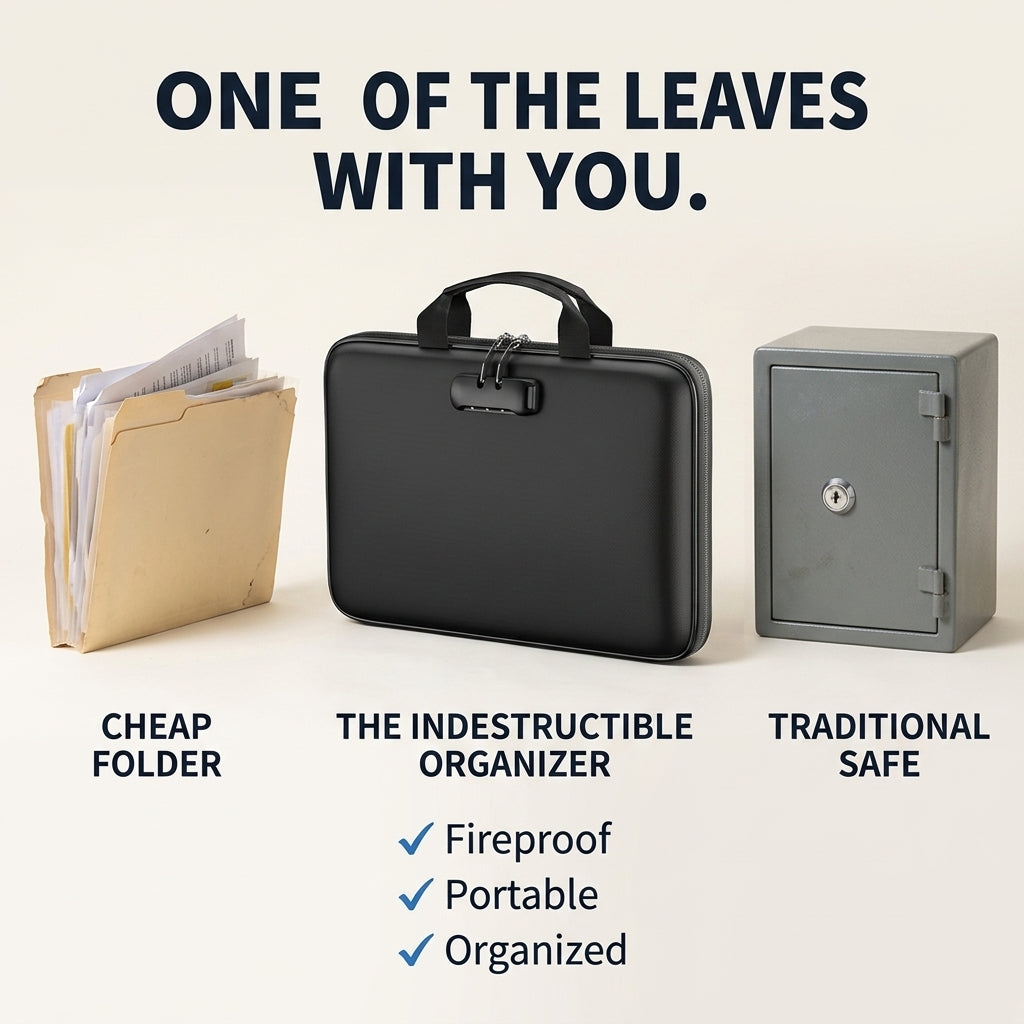 Fireproof & Waterproof Document Organizer – Grab-and-Go Emergency File Case