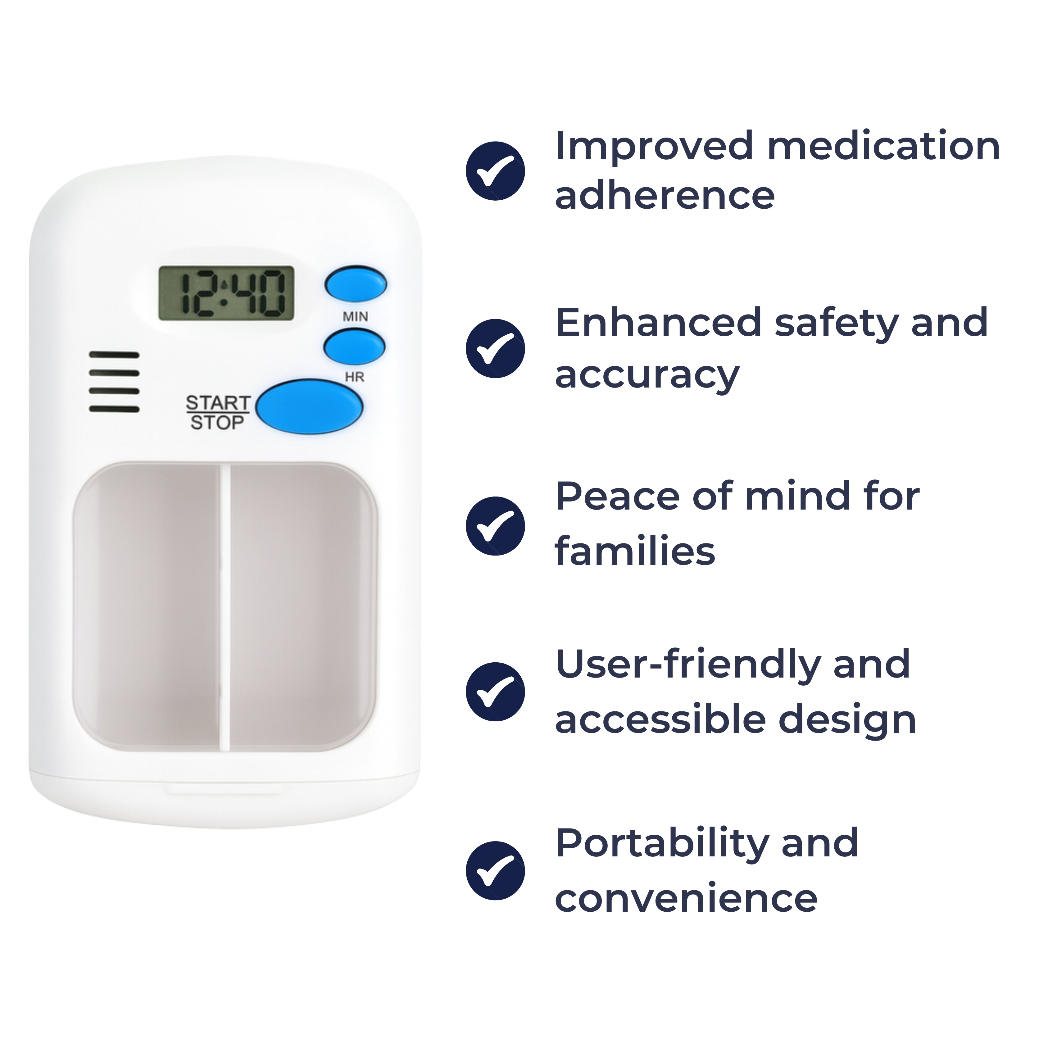 Medication Reminder with Timer – Portable & Easy to Use – Daily Health Support