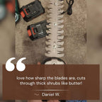 VerdePro Trådløs Ergonomisk 2-i-1 Hæk- og Buskrydder