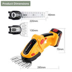 VerdePro Trådløs Ergonomisk 2-i-1 Hæk- og Buskrydder