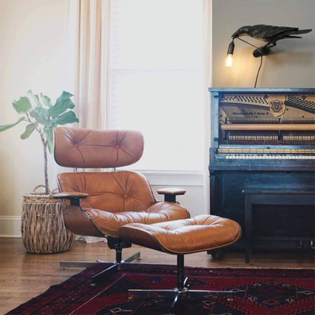 Lámpara de mesa de pájaro cuervo caprichoso Rookhaven para sala de estar