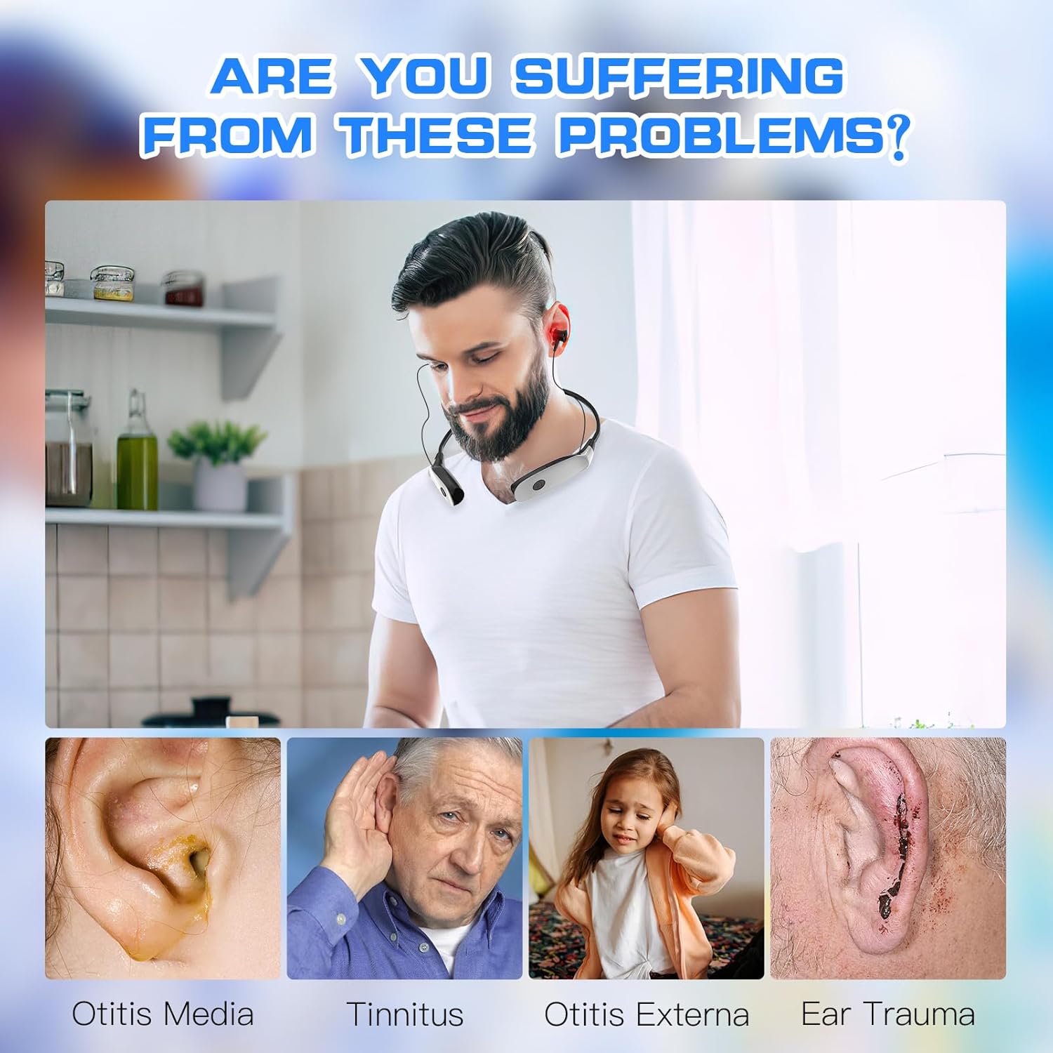 Portable 650nm Red Light Ear and Nose Wellness Device for Daily Personal Care