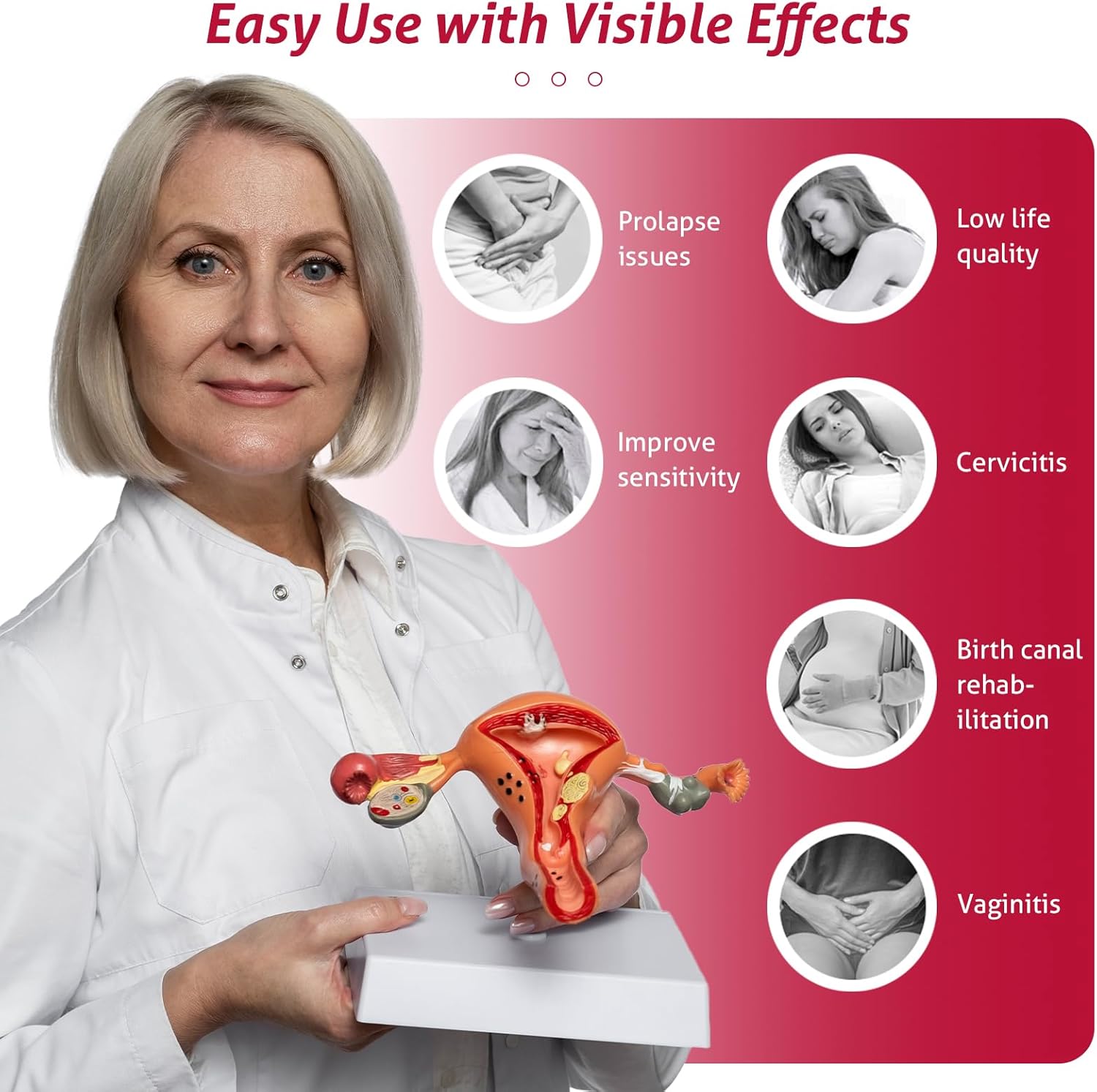 Intim-Wellness-Lichttherapiegerät – Rotes, Blaues und Gelbes Licht mit sanfter Wärmepflege
