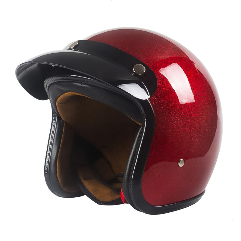 Casco Retro Cruiser Aperto con Comfort Leggero per Piloti